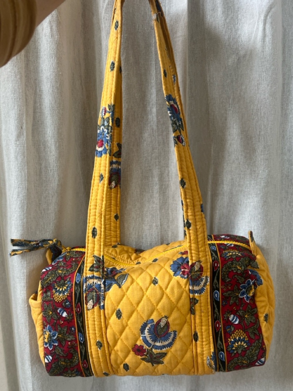 Retired Vintage Cotton Quilted French Yellow Vera Bradley Handbag